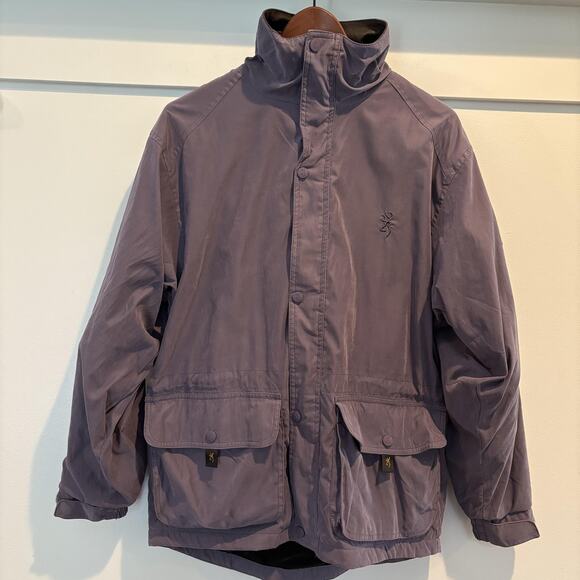 Browning Jacket Womens Small Purple For Her Fleece Lined Leather Collar Hunting - Picture 3 of 16